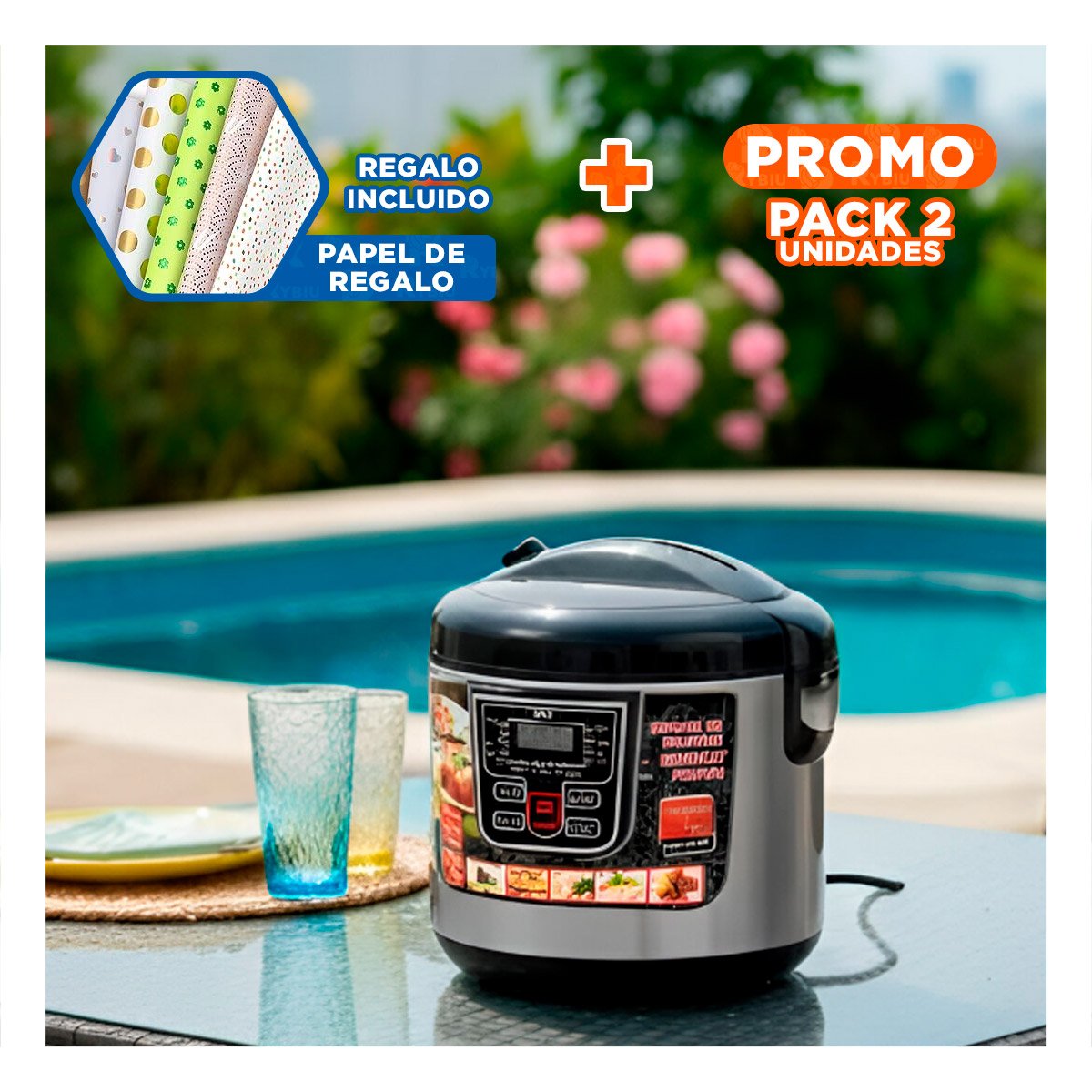 PACK2 EQUIPO DE ACERO INOXIDABLE 500ML TURCO VERDE Y PLASTICO PARA LA GENTE Y+PAPEL REGALO - 1