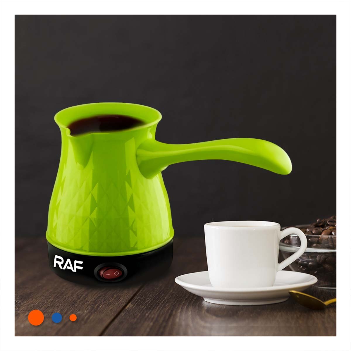 APARATO 500ML VERDE TURCO DE ACERO INOXIDABLE Y PLASTICO PARA DISFRUTAR Y+POST IT - 3