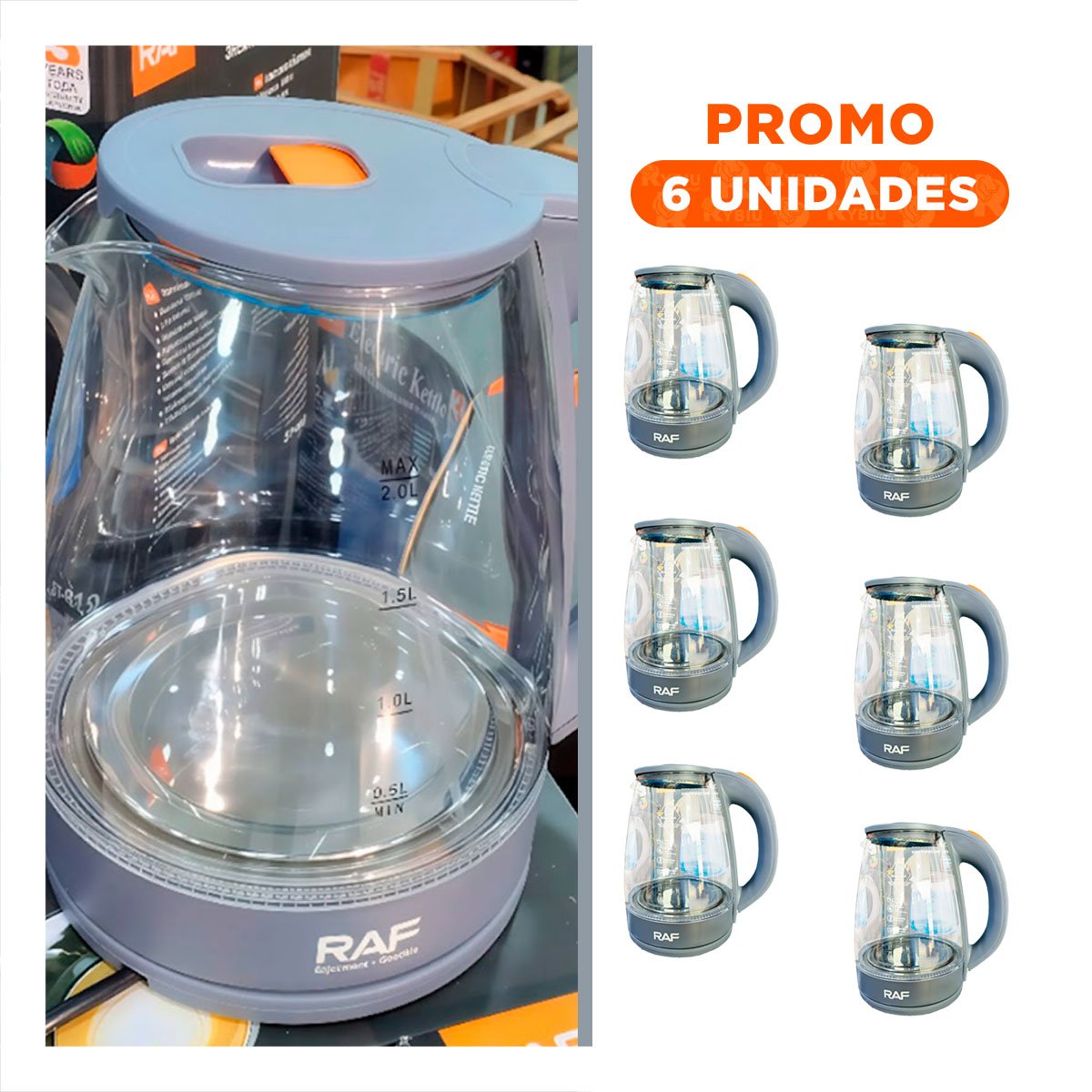PACK6 EQUIPO 500ML VERDE TURCO DE ACERO INOXIDABLE Y PLASTICO PARA SU CASA - 1