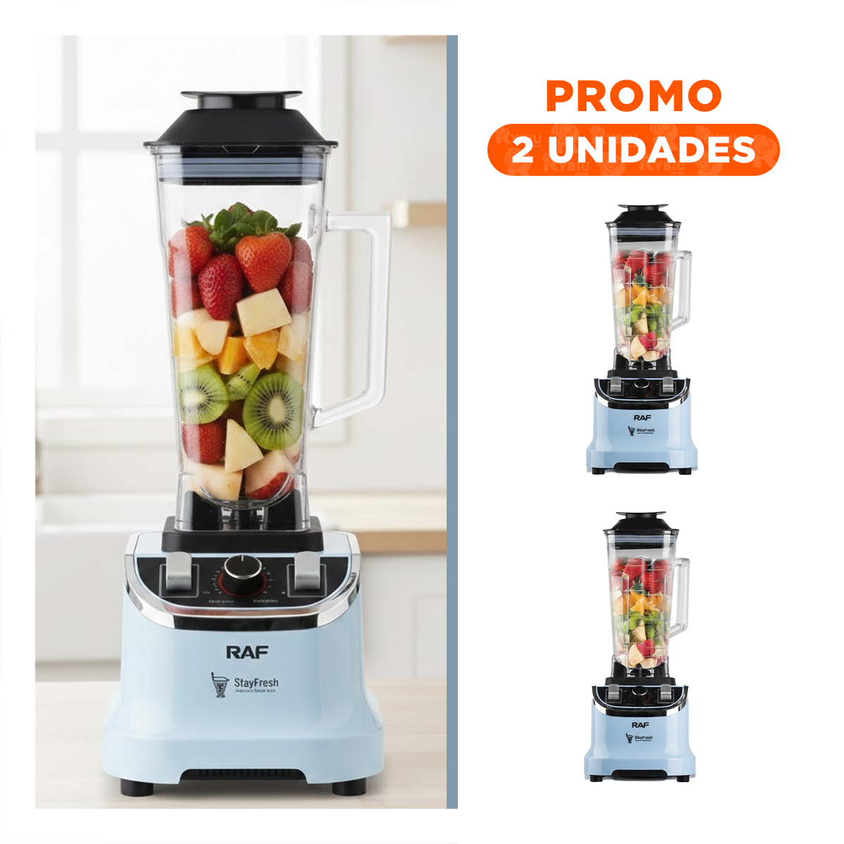 PACK2 PROCESADOR DE JUGOS 2L BLANCO CON DISEÑO MODERNO PARA SU ESPACIO DE COCINA - 1