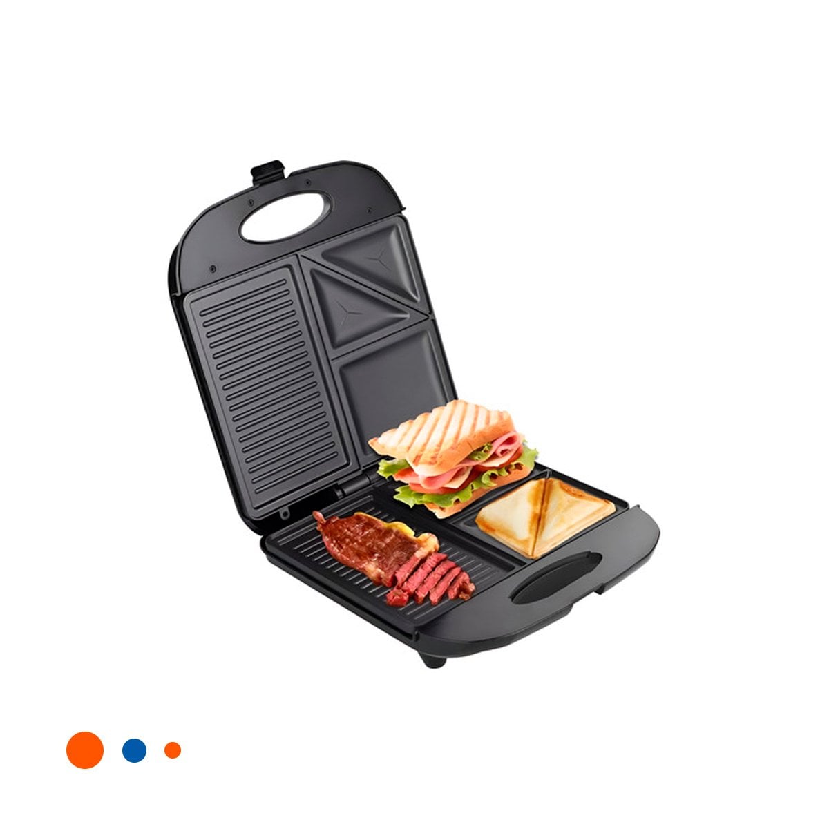 WAFLERA RESISTENTE DE ALUMINIO 3 EN 1 NEGRO DE ESTILO ELEGANTE PARA LA CASA YLIGAS REGALO - 3