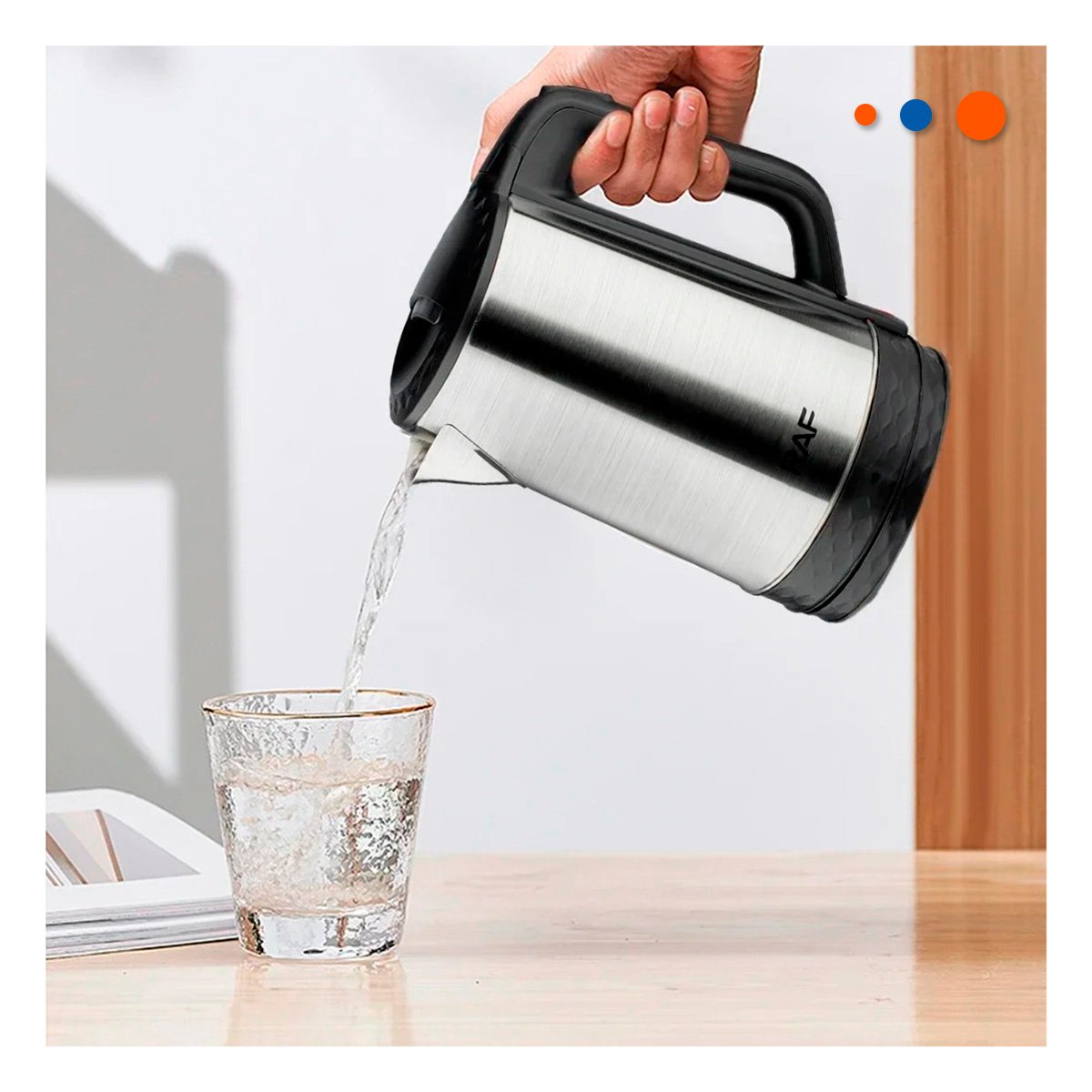 PACK6 ACCESORIO DE PLASTICO VERDE TURCO Y ACERO INOXIDABLE 500ML PARA GUSTO Y+PAPEL REGALO - 2