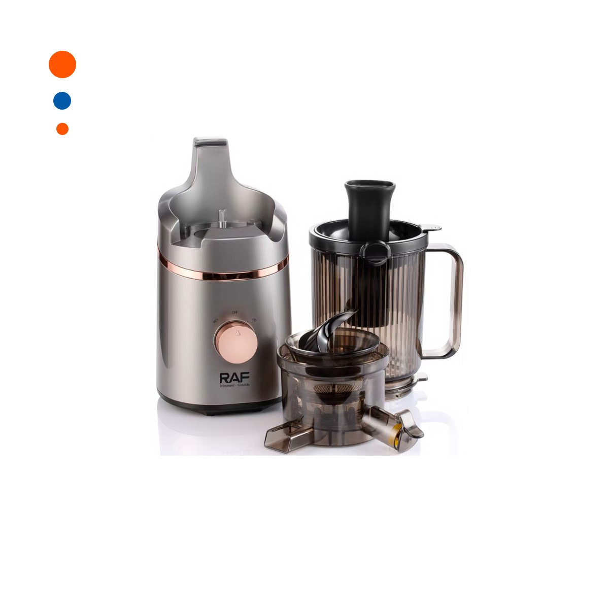 PRENSADOR PARA FRUTAS LENTO 500ML DE ACERO PLATEADO PRACTICO PARA LA CASA YLIGAS REGALO - 3