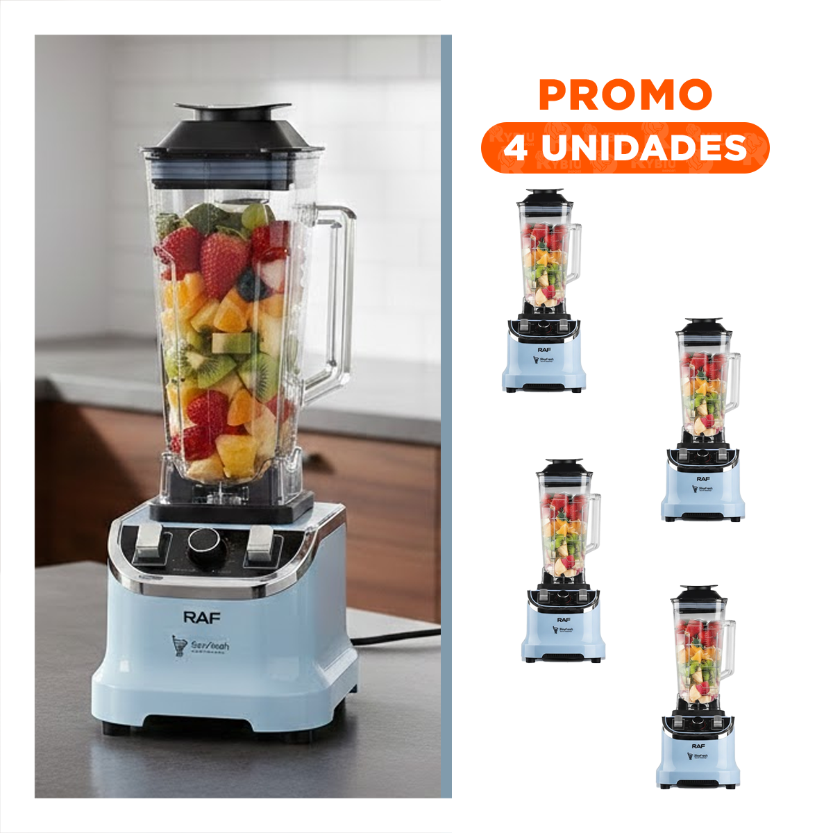 PACK4 PROCESADOR DE COCINA 2L BLANCO PARA PREPARACION DE SALSAS Y CREMAS YREGALO STICKER - 1