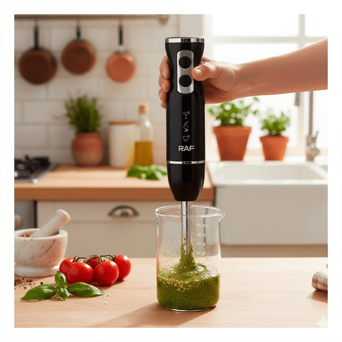 EQUIPO VERDE 500ML DE PLASTICO Y ACERO INOXIDABLE TURCO PARA SU COCINA Y+PAPEL REGALO - 3