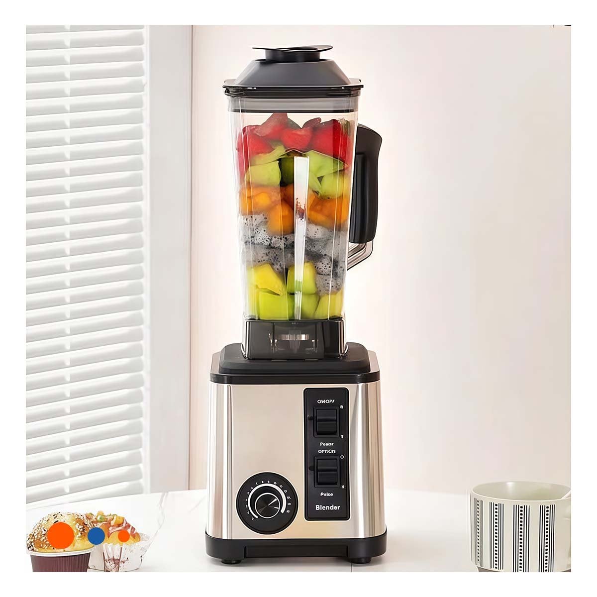 PACK2 BATIDORA PARA JUGOS DE 2 LITROS EN NEGRO CON SISTEMA 3 EN 1 DE GRAN POTENCIA Y ESTILO - 2