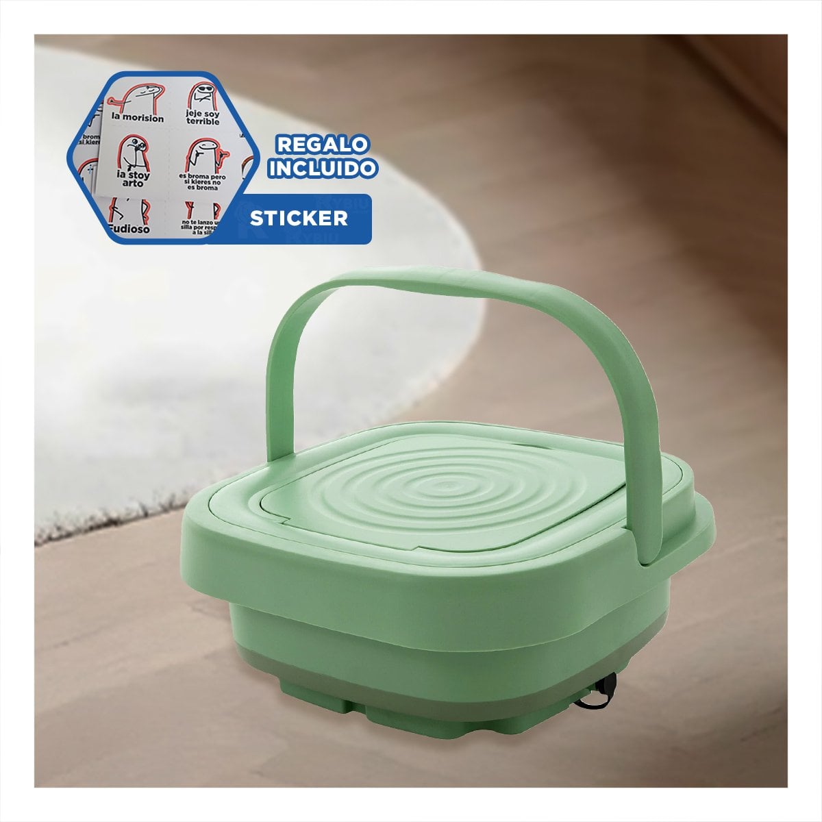 ACCESORIO DE ACERO INOXIDABLE 500ML TURCO VERDE Y PLASTICO PARA TOMAR Y+REGALO STICKER - 1