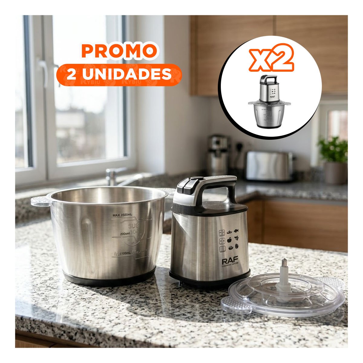 PACK2 ACCESORIO DE PLASTICO Y ACERO INOXIDABLE 500ML VERDE TURCO PARA BARRA Y+REGALO STICKER - 1