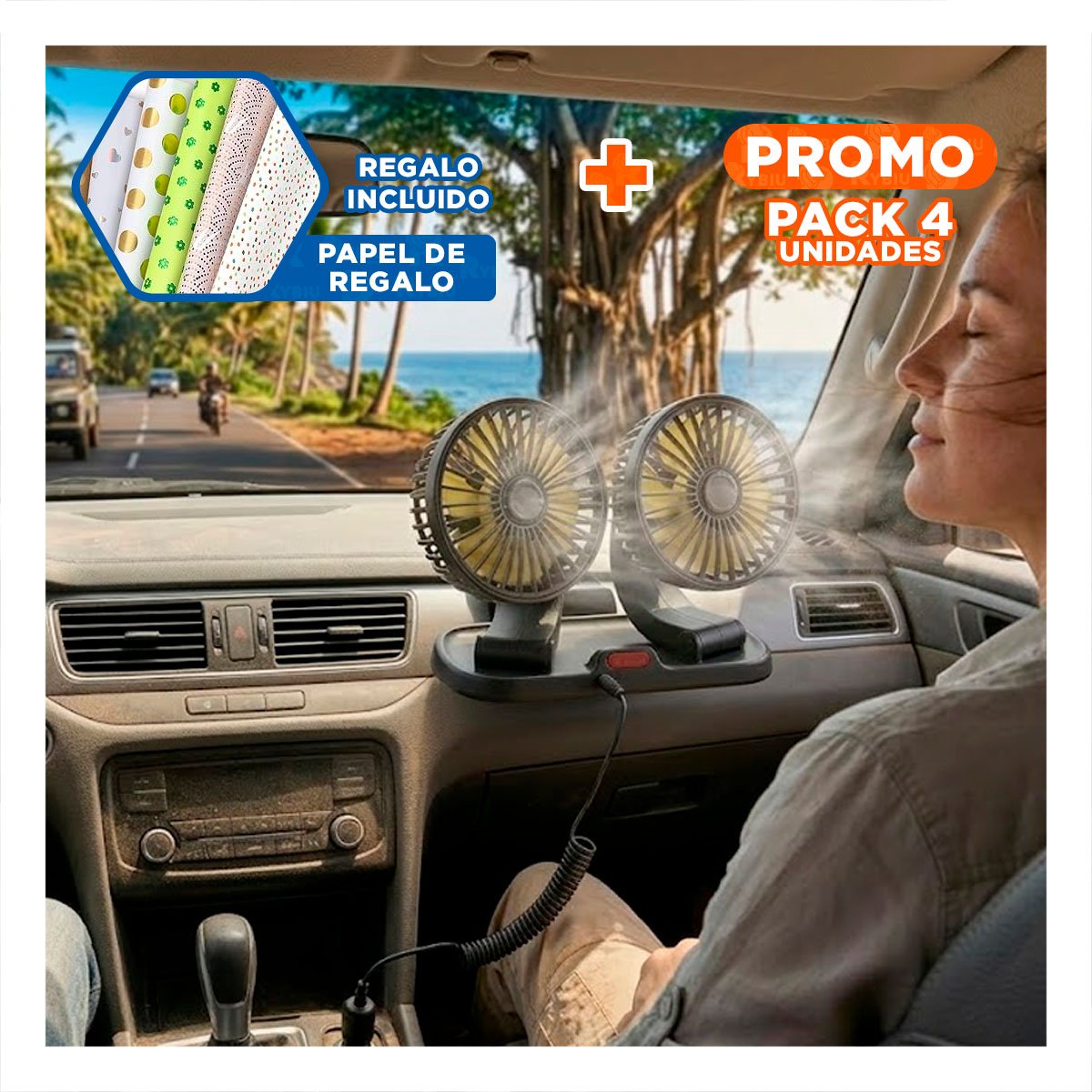 PACK4 APARATO DE ACERO INOXIDABLE 500ML VERDE Y PLASTICO TURCO PARA REGALAR Y+PAPEL REGALO - 1