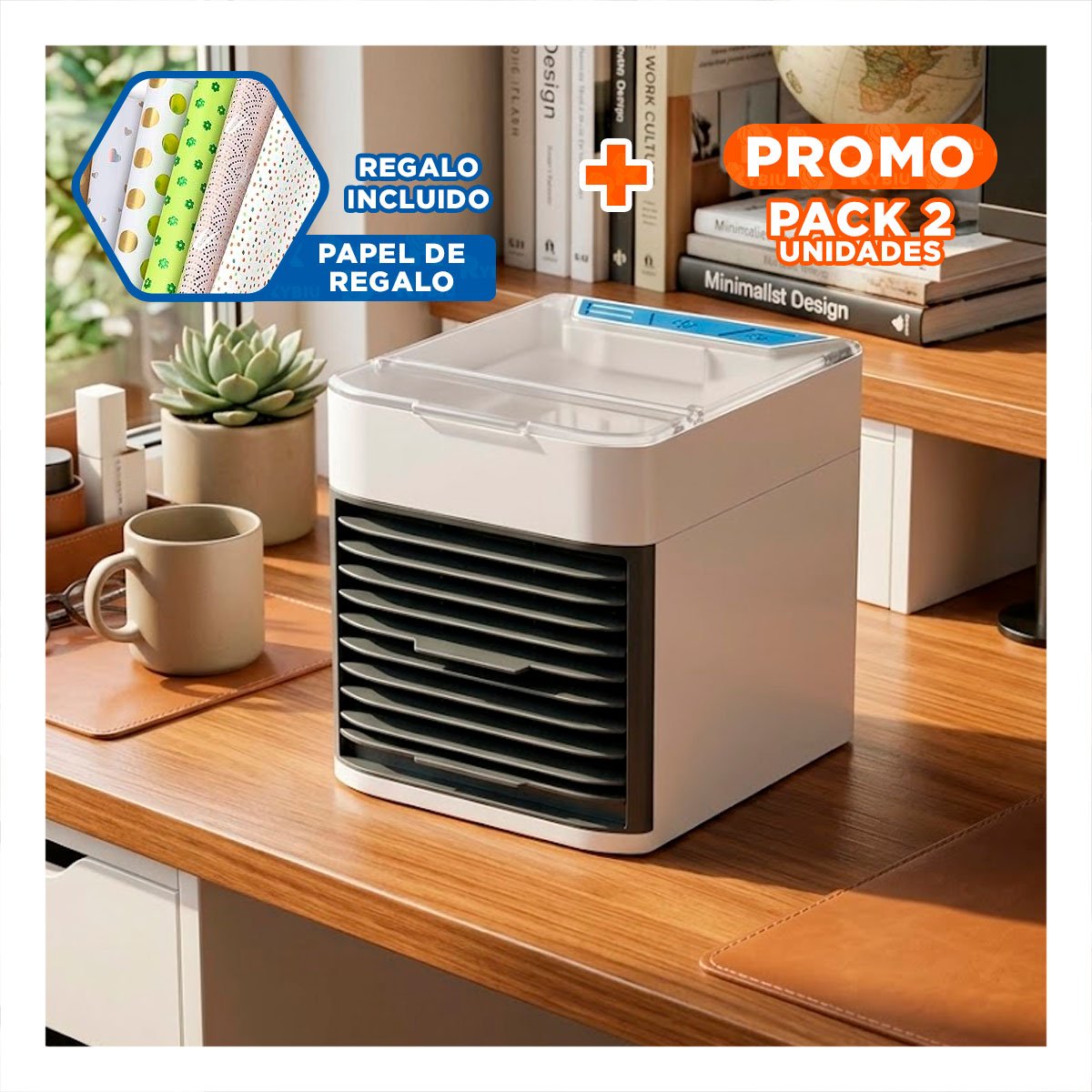 PACK2 EQUIPO DE ACERO INOXIDABLE 500ML TURCO VERDE Y PLASTICO PARA LA GENTE Y+PAPEL REGALO - 1