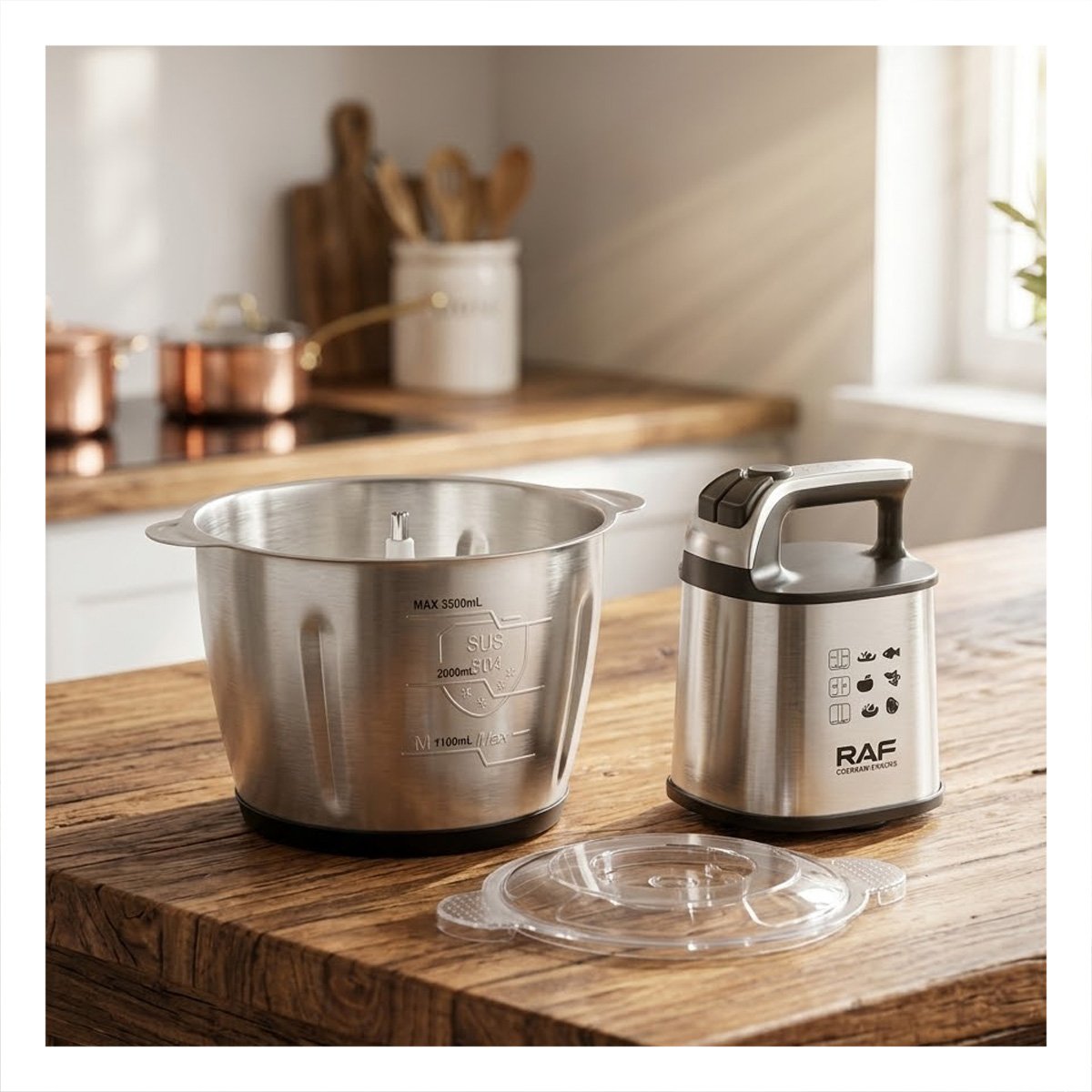 EQUIPO VERDE 500ML DE PLASTICO Y ACERO INOXIDABLE TURCO PARA SU COCINA Y+PAPEL REGALO - 2