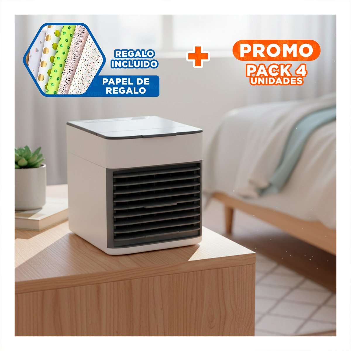 PACK4 APARATO DE ACERO INOXIDABLE 500ML VERDE Y PLASTICO TURCO PARA REGALAR Y+PAPEL REGALO - 1