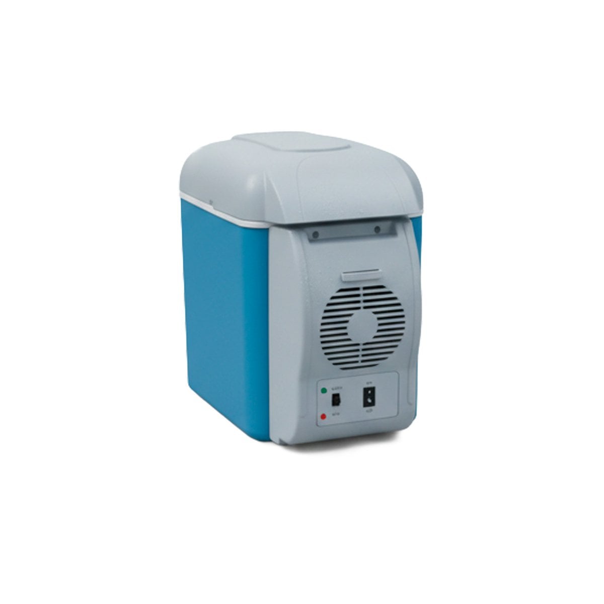 MINI REFRI PORTATIL 7.5L DE COLOR AZUL PARA GUARDAR ALIMENTOS EN EL AUTO YREGALO STICKER - 3