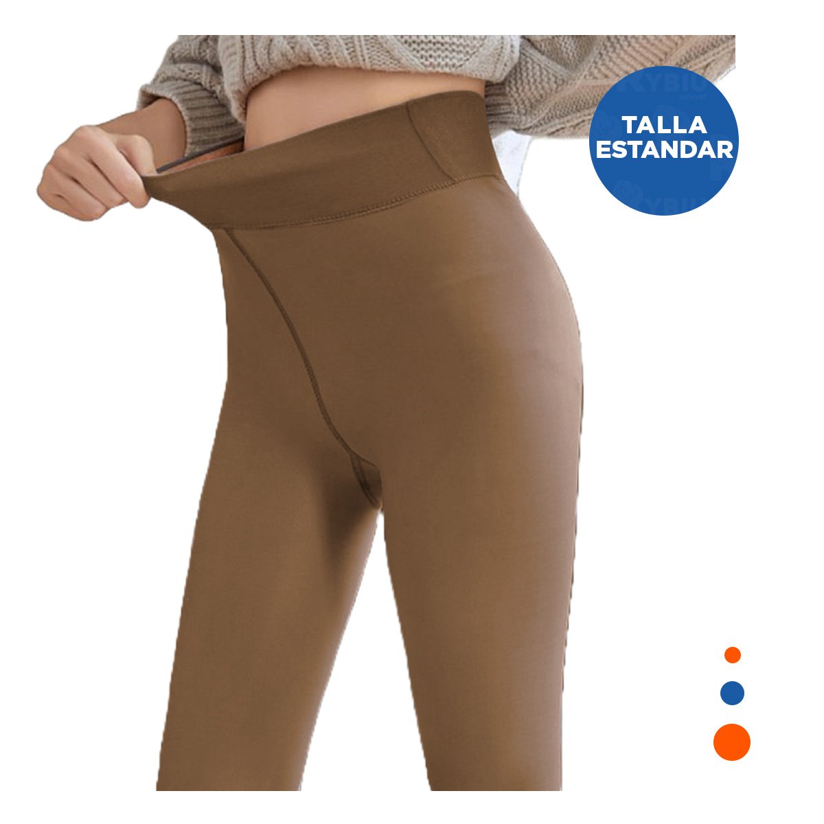 PACK2 PANTALETA EFECTO PIEL MARRON TALLA ESTANDAR PARA VERSE BIEN EN TRABAJO Y+REGALO STICKER - 2