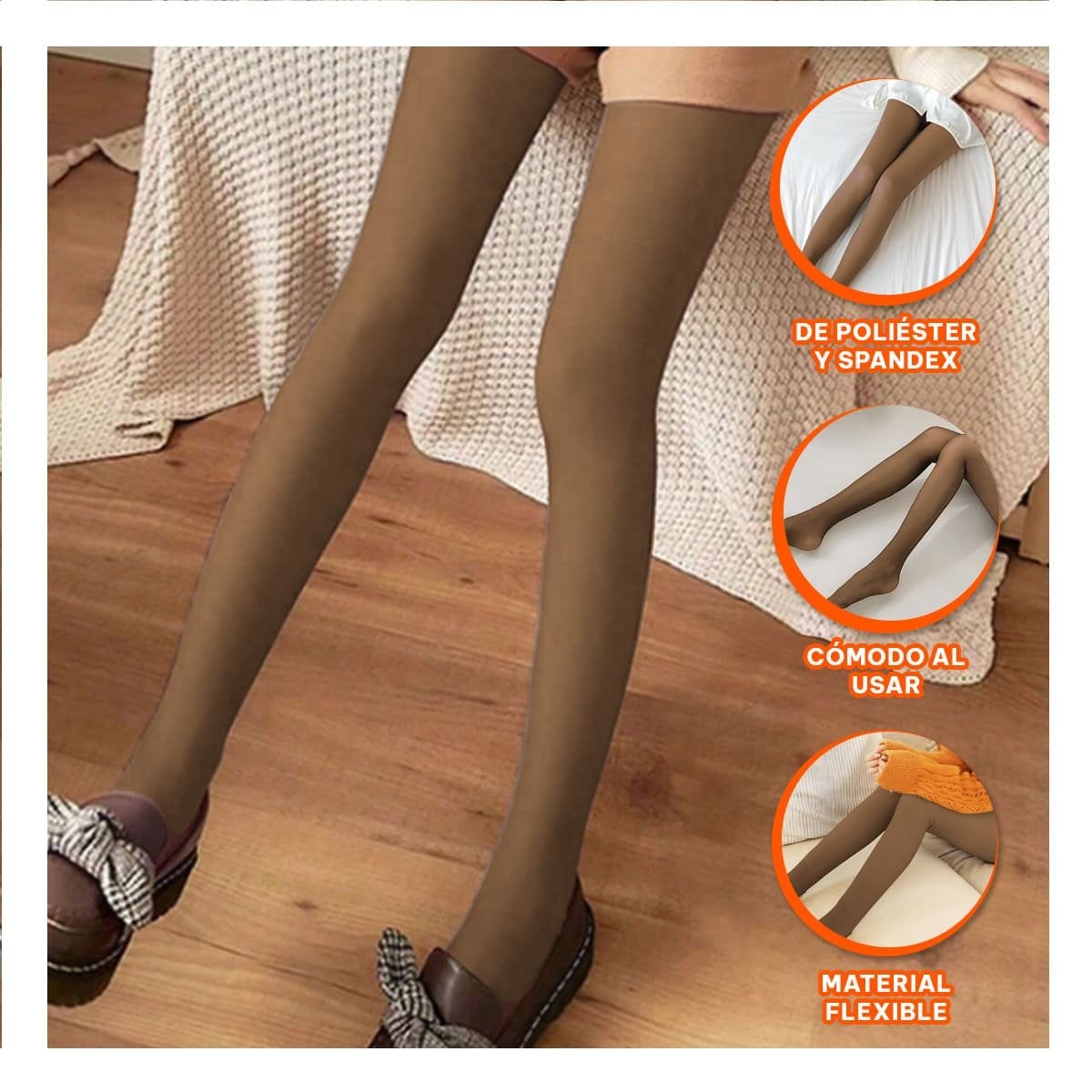 MALLA EFECTO PIEL MARRON TALLA ESTANDAR PARA EL USO DIARIO CON MODA LIMA Y+LIGAS REGALO - 2