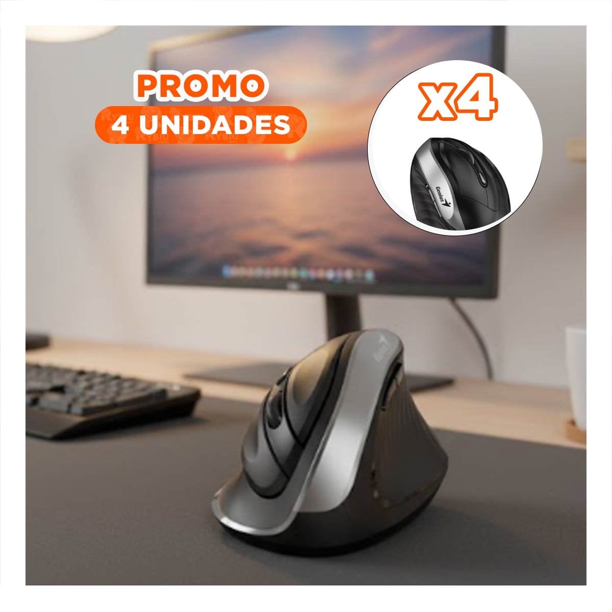 PACK4 PERIFERICO INALAMBRICO VERTICAL NEGRO DE PESO LIGERO PARA MALETA DE VIAJE - 1