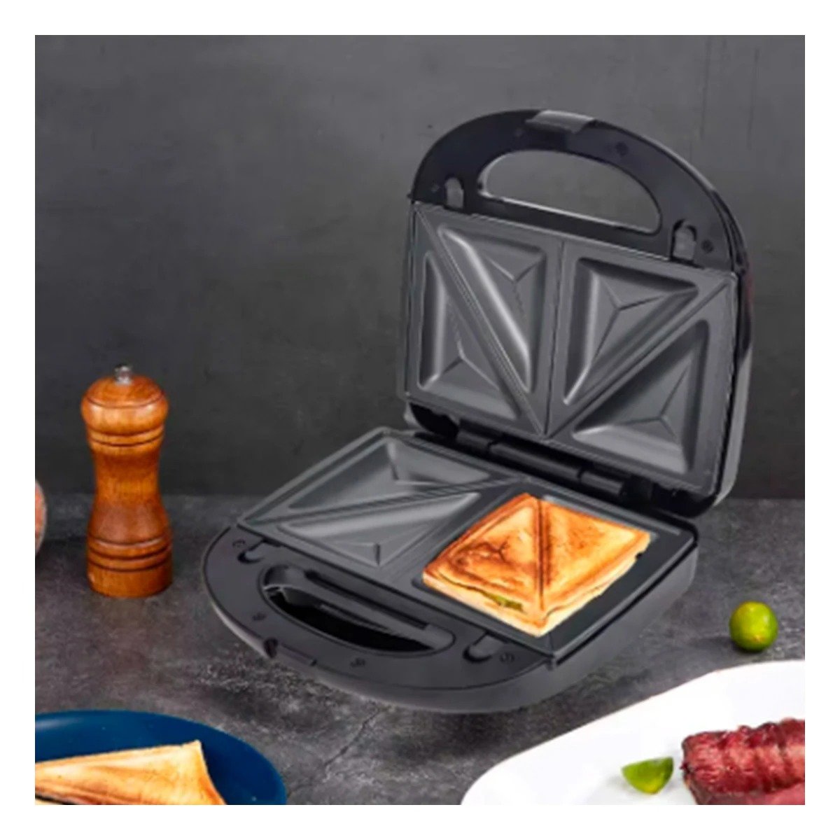 PACK2 COCINA RAPIDA 8 EN 1 CON TERMOSTATO REGULABLE Y COLOR NEGRO - 2