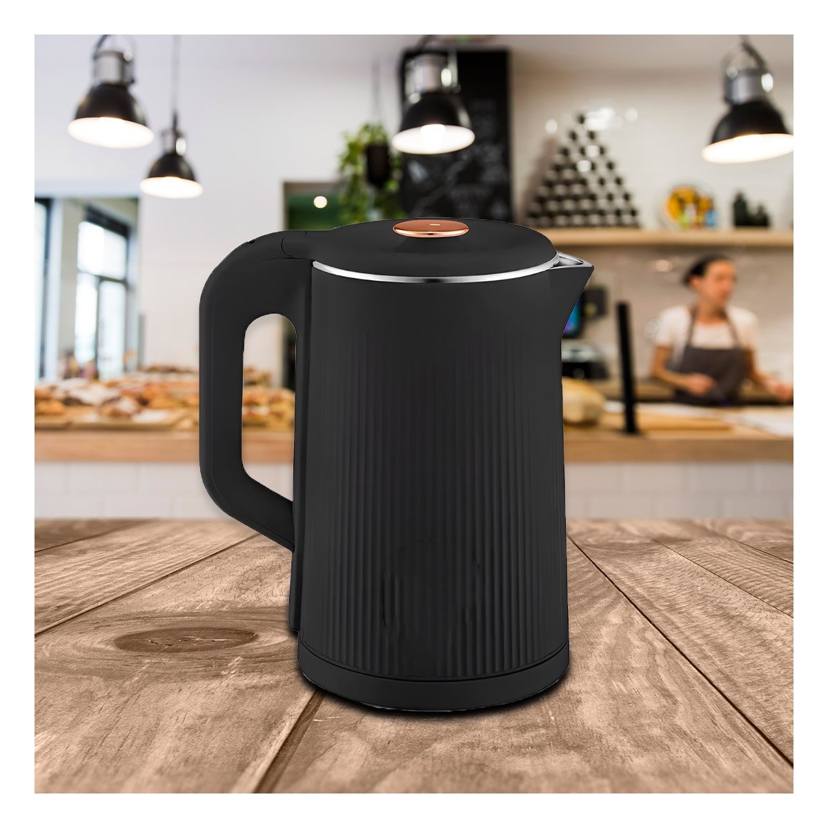 PACK2 HERVIDORA ELECTRICA SEGURA Y LIGERA 2L PARA TE Y CAFE NEGRO Y+REGALO STICKER - 3