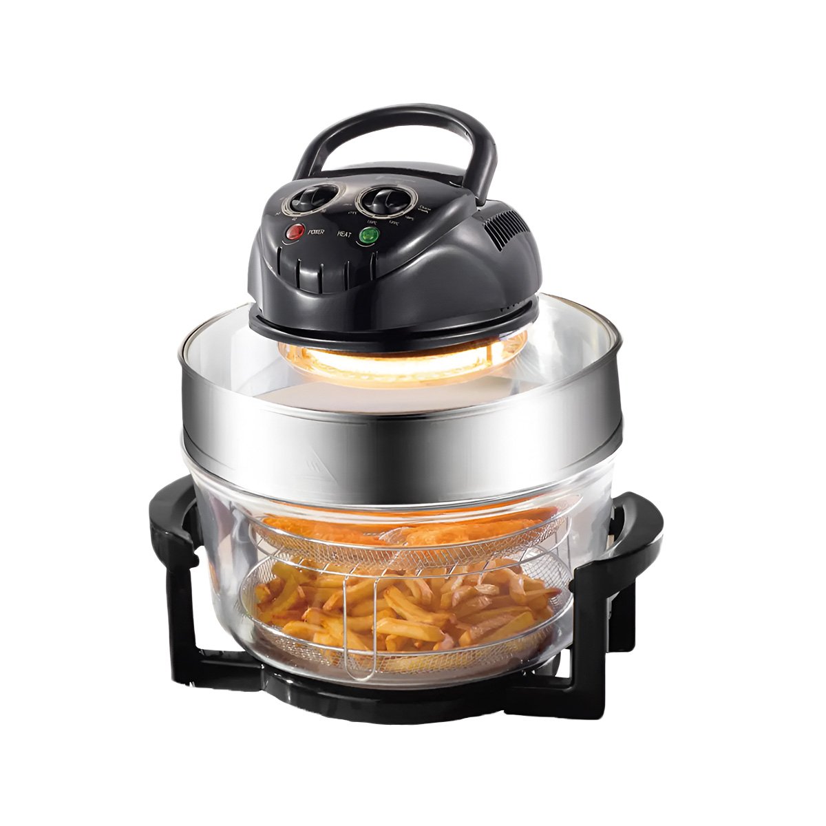 COCINA SALUDABLE 8 EN 1 PARA USO DIARIO 12 LITROS COLOR NEGRO Y TRANSPARENTE Y+REGALO STICKER - 3