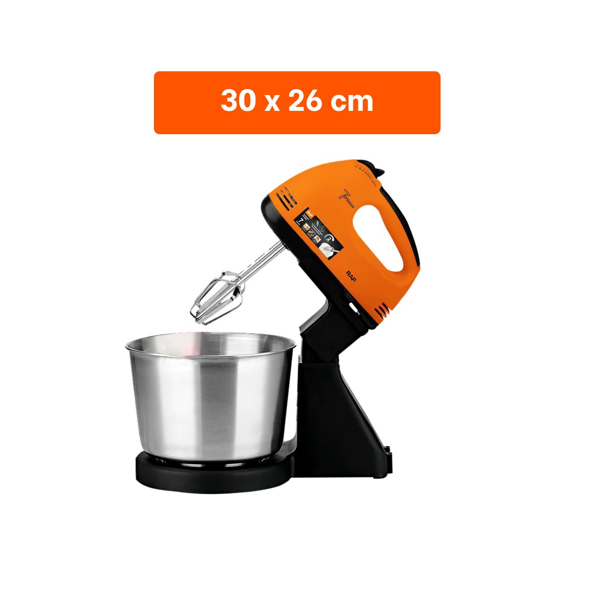 PACK6 LICUADORA COMPACTA PEDESTAL CON TAZON 2L NARANJA PARA PREPARAR POSTRES Y+PAPEL REGALO - 4