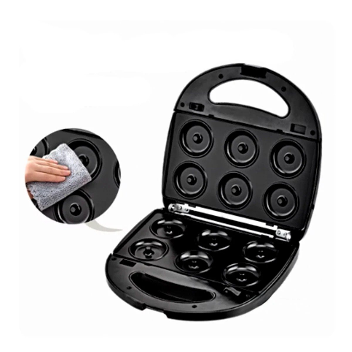 PACK2 TOSTADORA COMPACTA 8 EN 1 CON APERTURA AMPLIA Y COLOR NEGRO Y+REGALO STICKER - 2