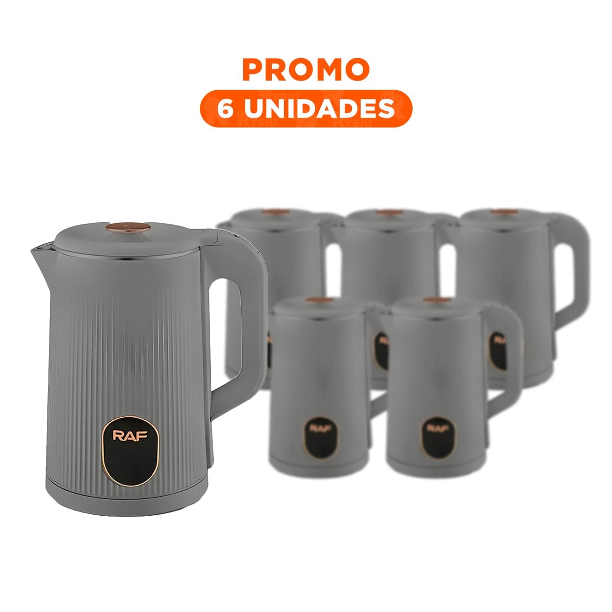 PACK6 OLLA ELECTRICA SEGURA Y EFICIENTE 2L PARA PREPARAR AGUA PLOMO - 1