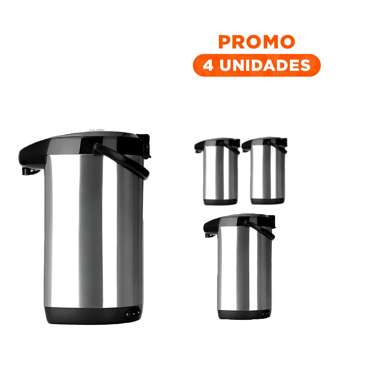 PACK4 TETERA ELÉCTRICA 6.8L CON CONTROL DE TEMPERATURA 6.8L PLATEADO Y+REGALO STICKER - 1