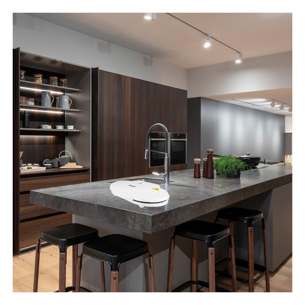 PACK2 MAQUINA PARA COCINA DOBLE BLANCO CON DISENO FUNCIONAL Y+PAPEL REGALO - 5