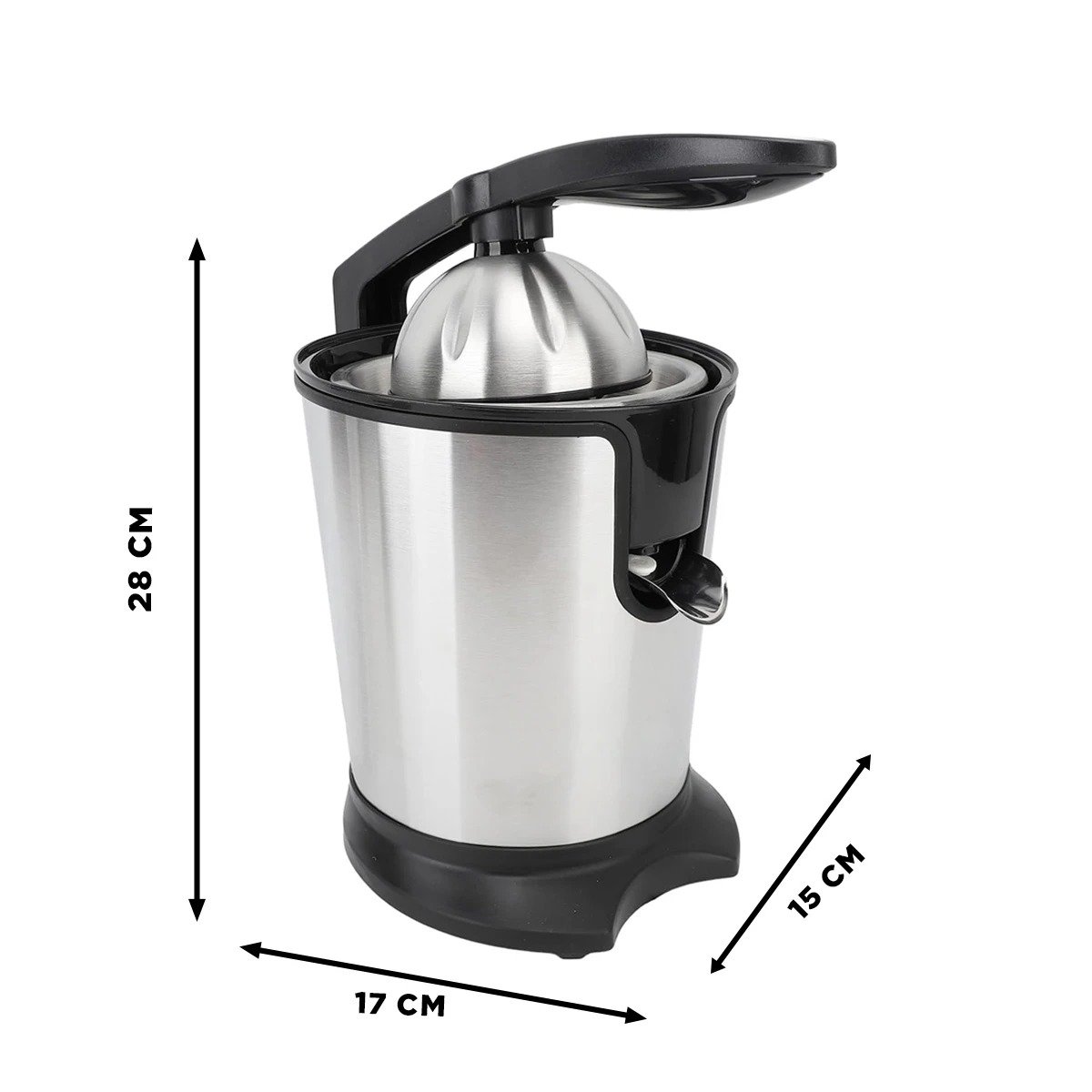 PACK2 EXTRACTOR ELECTRICO DE NARANJA 400 ML COLOR PLATEADO CON FUNCION AUTOMATICA - 4