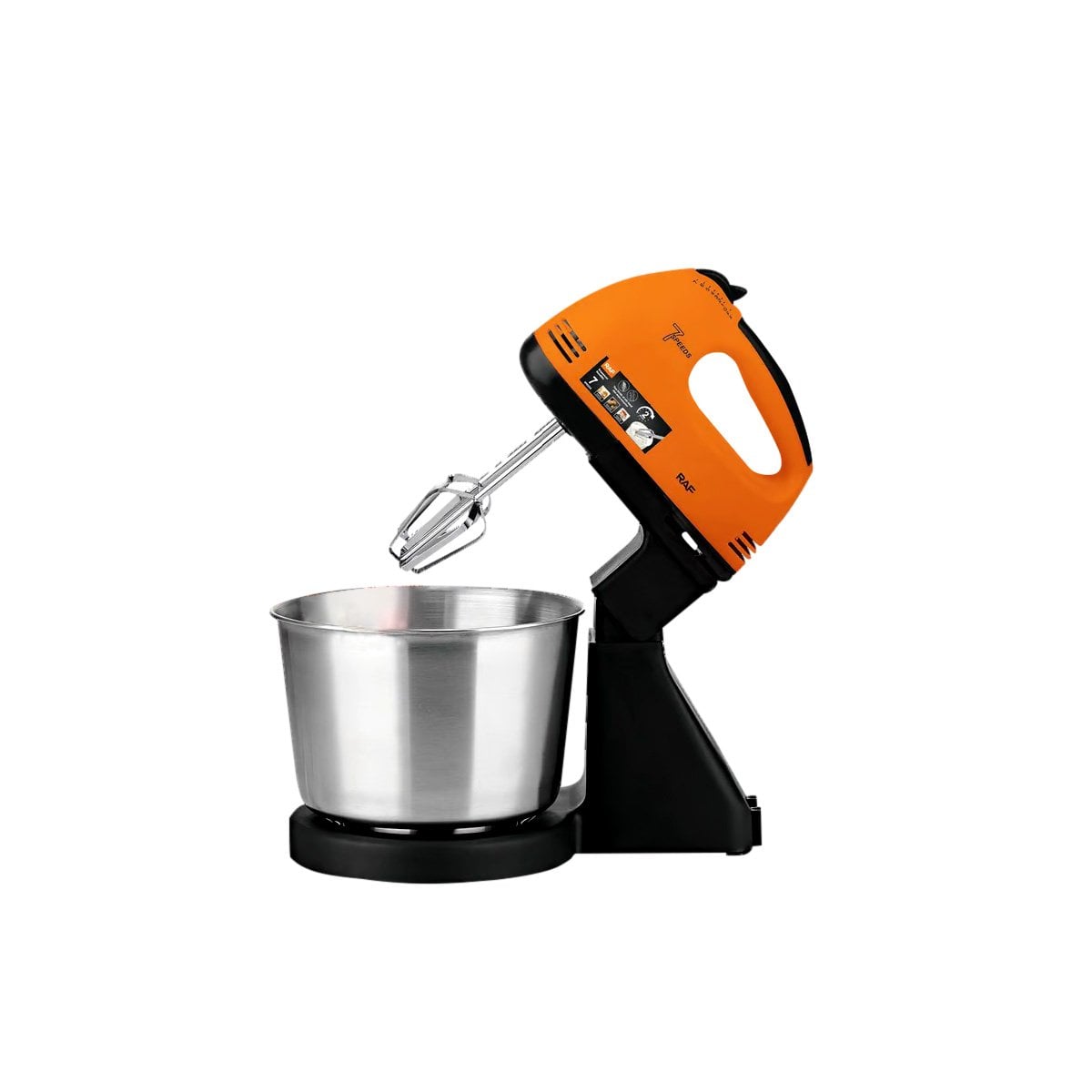 MEZCLADORA HOGAR PEDESTAL CON TAZON 2L NARANJA PARA REPOSTERIA Y BATIDOS Y+LIGAS REGALO - 3