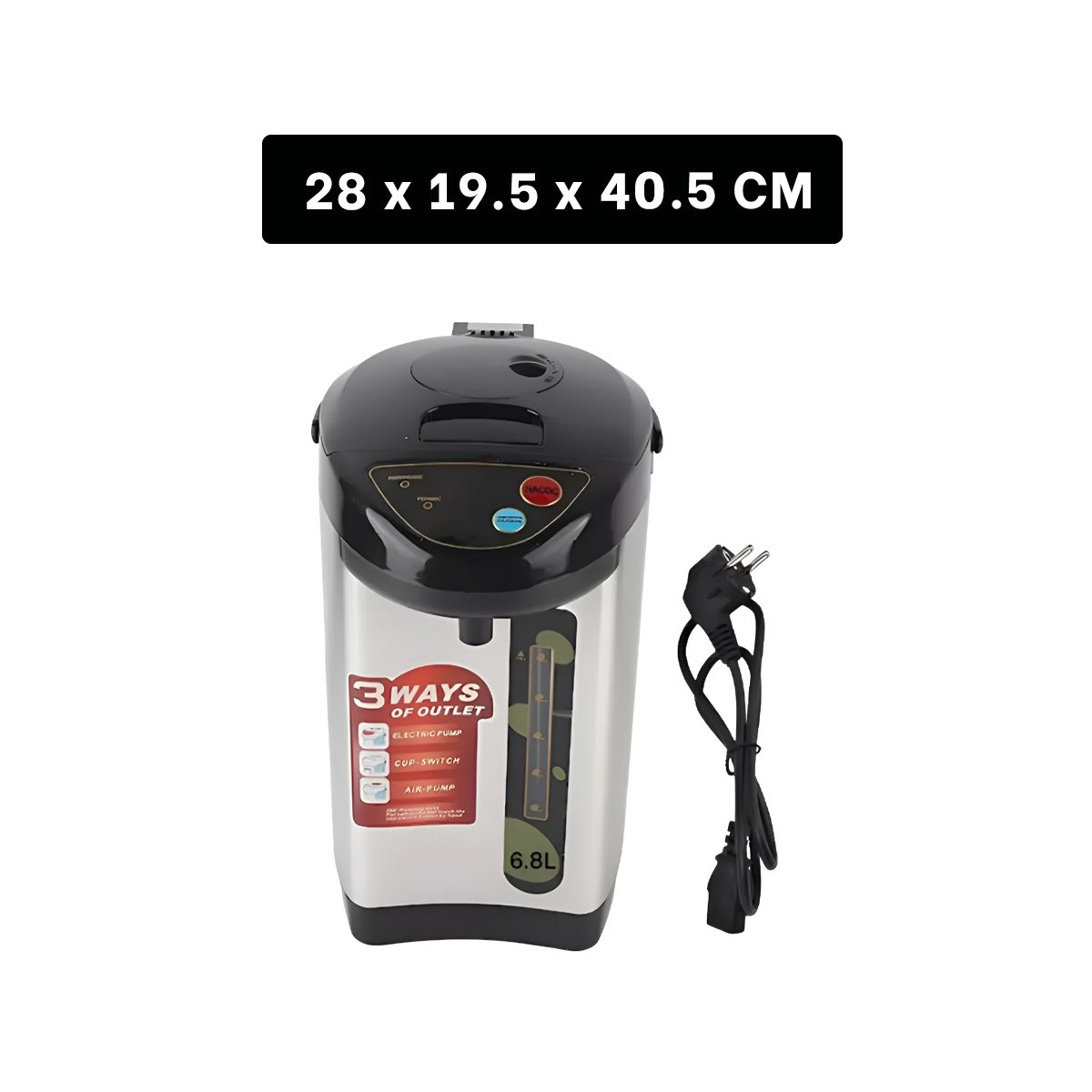 PACK2 TETERA ELÉCTRICA 6.8L PARA PREPARAR INFUSIONES, TÉ Y CAFÉ COLOR PLATEADO Y+PAPEL REGALO - 4