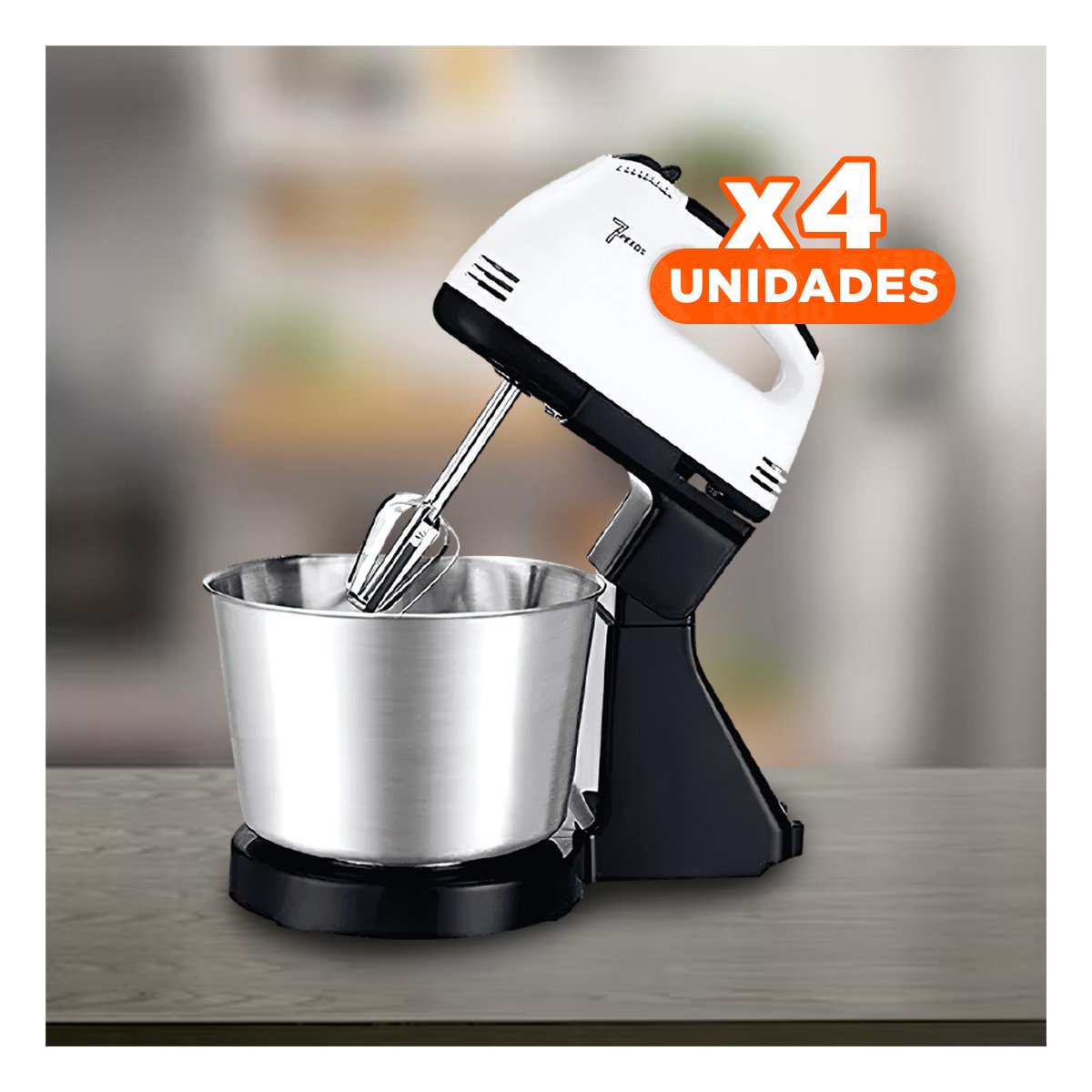 PACK4 BATIDORA MODERNA PEDESTAL CON TAZON 2L BLANCO PARA MEZCLAR INGREDIENTES - 1