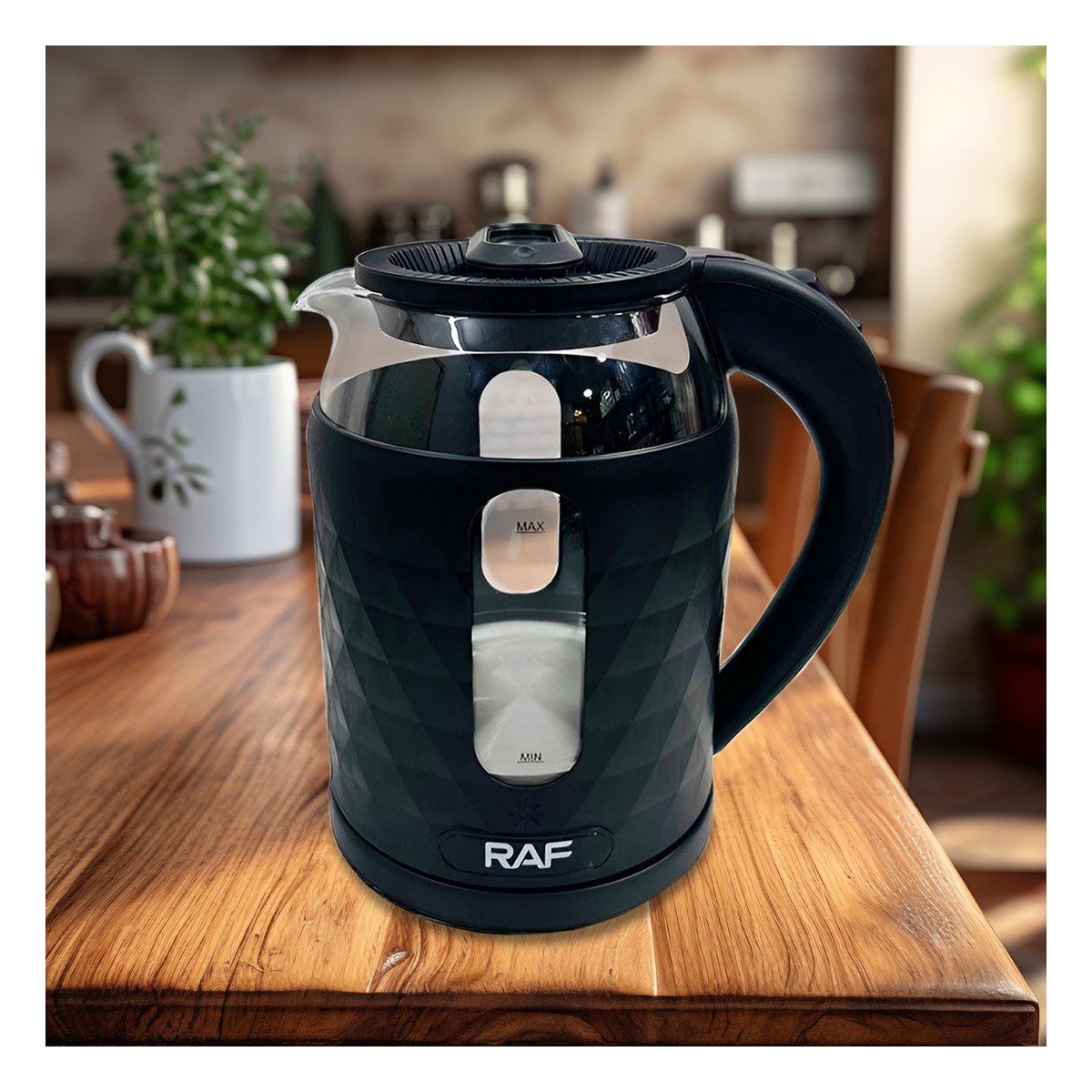 OLLA ELECTRICA VIDRIO MODERNA Y VERSATIL 2L PARA HERVIR AGUA NEGRO Y+LIGAS REGALO - 2