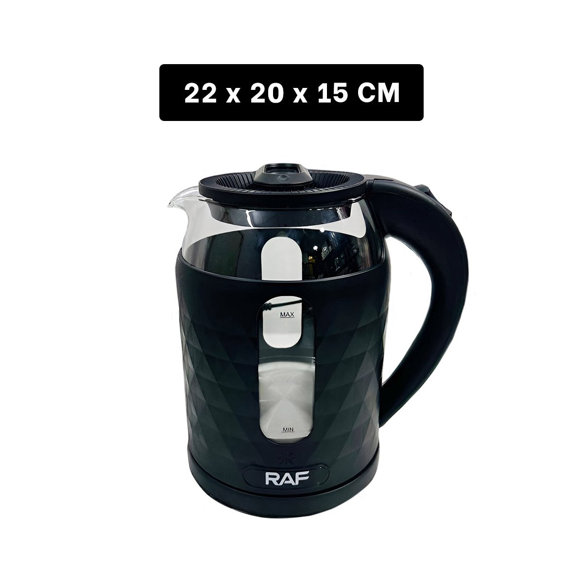 OLLA ELECTRICA VIDRIO MODERNA Y VERSATIL 2L PARA HERVIR AGUA NEGRO Y+LIGAS REGALO - 4