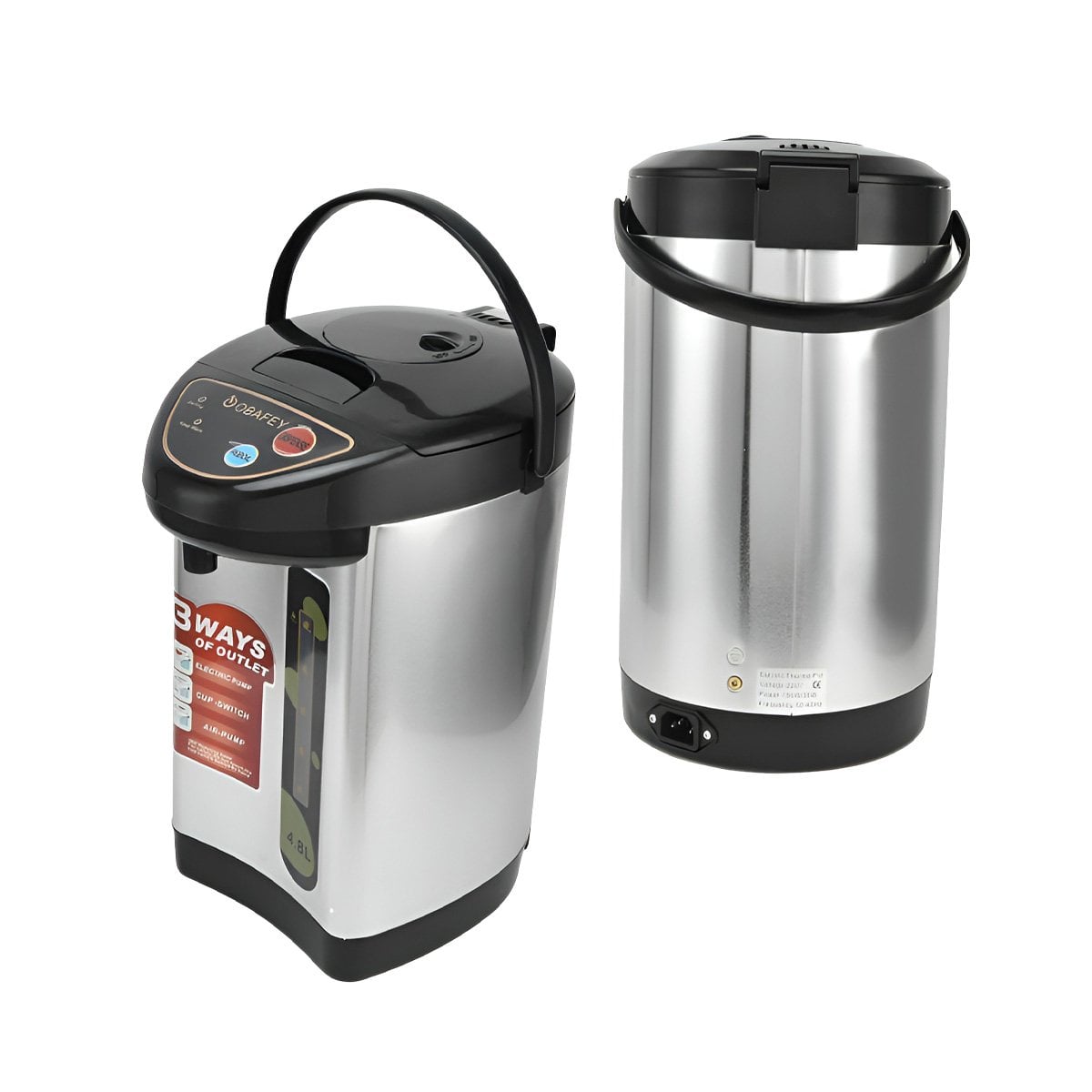 JARRA ELÉCTRICA 6.8L CON DISEÑO ELEGANTE Y PRÁCTICO PARA EL HOGAR COLOR PLATEADO Y+LIGAS REGALO - 3