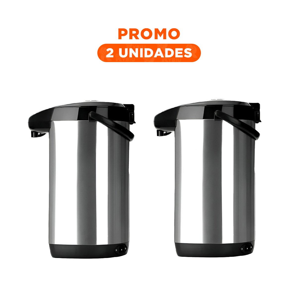 PACK2 HERVIDOR ELÉCTRICO PARA USO DOMÉSTICO Y OFICINA 6.8L COLOR PLATEADO - 1