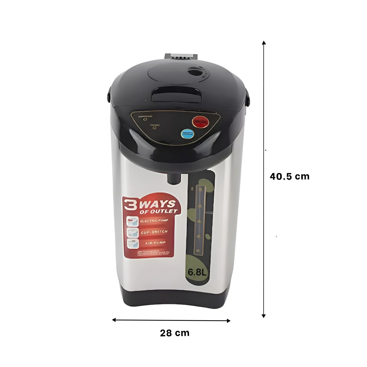 PACK2 HERVIDOR ELÉCTRICO PARA USO DOMÉSTICO Y OFICINA 6.8L COLOR PLATEADO - 4