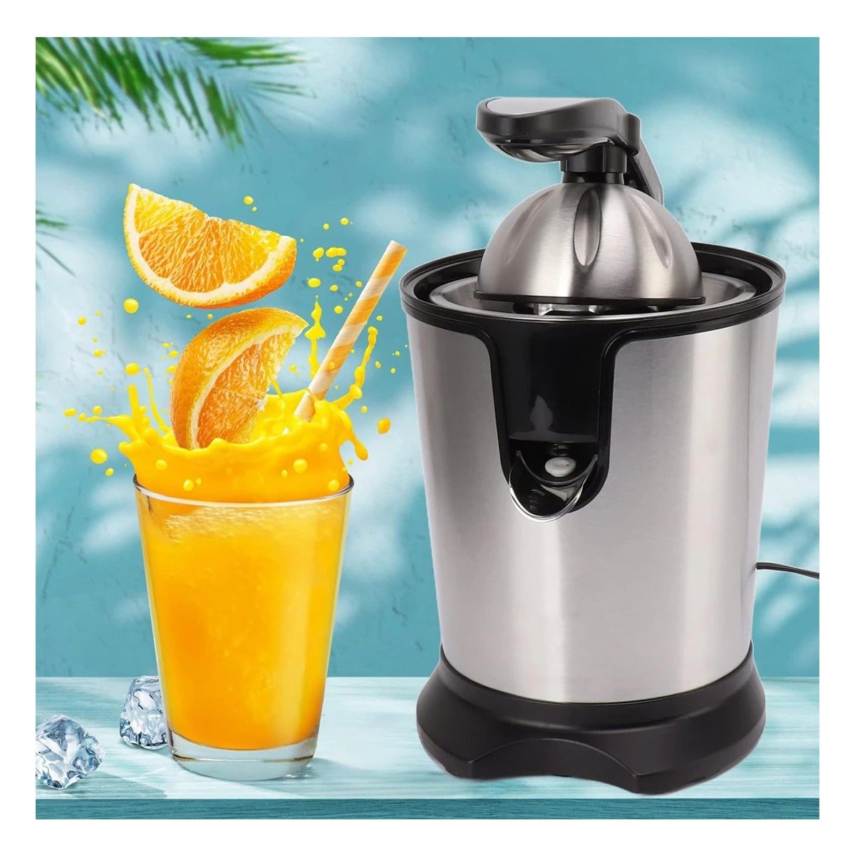 PACK2 TRITURADORA ELECTRICA DE CITRUS 400 ML PLATEADO PARA COCINA Y OFICINA Y+PAPEL REGALO - 2