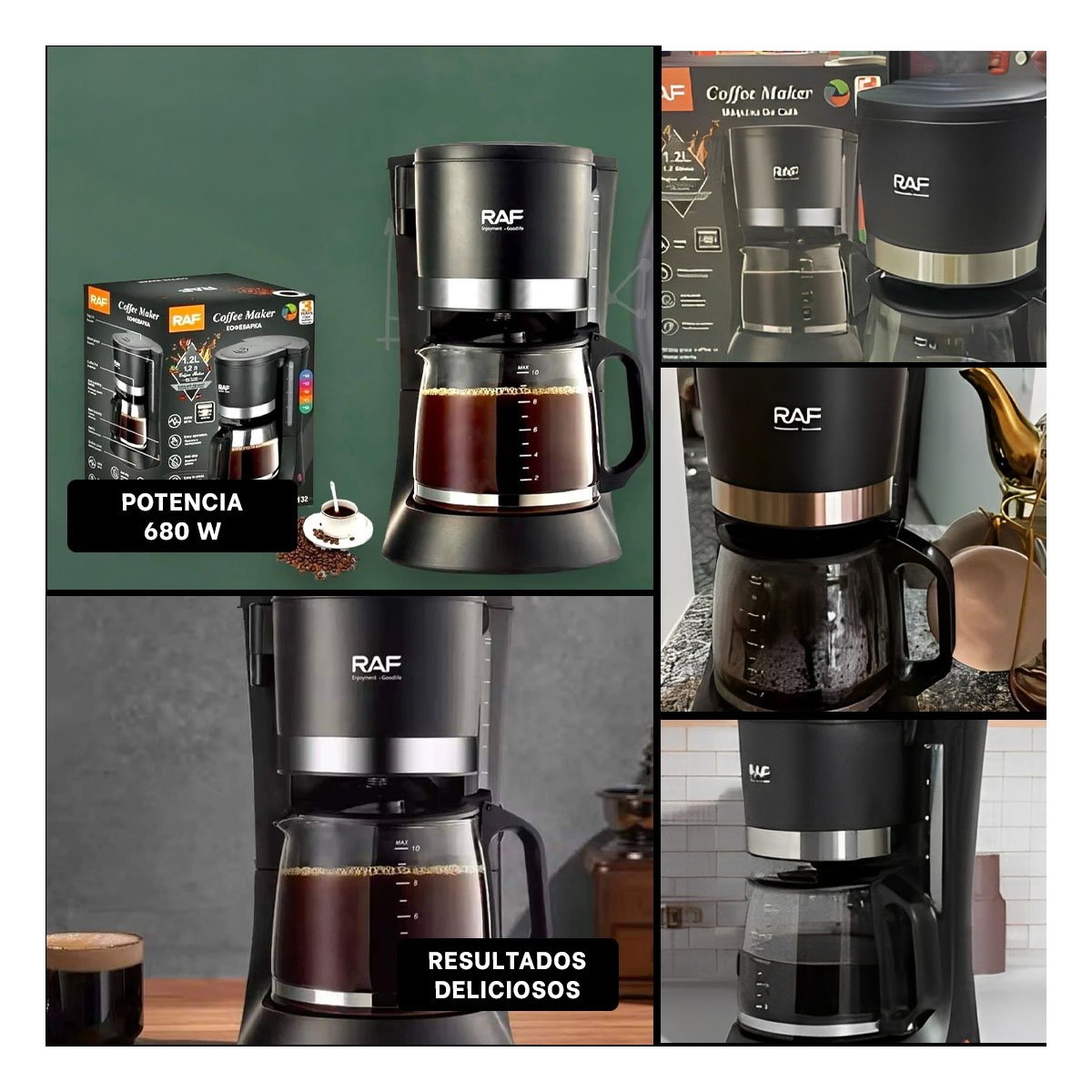 PACK4 CAFETERA NEGRA CON SISTEMA PRÁCTICO Y SEGURO 1.2L Y+REGALO STICKER - 2