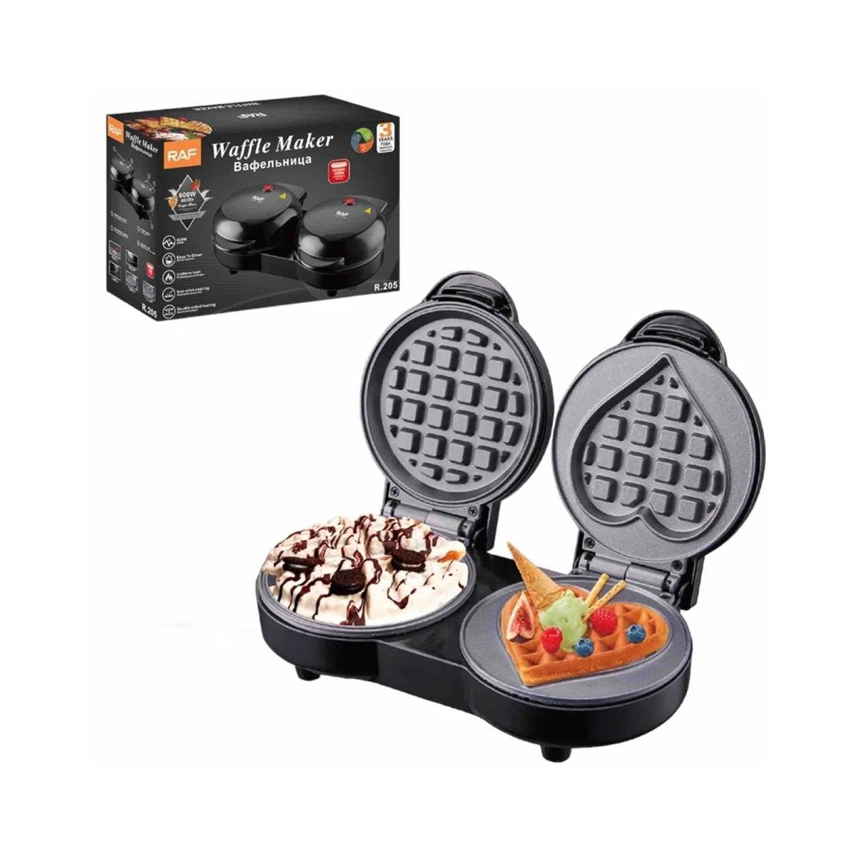 PACK2 MAQUINA ELECTRICA MINI DOBLE CORAZON Y CIRCULAR COLOR NEGRO PARA CASA Y+REGALO STICKER - 2