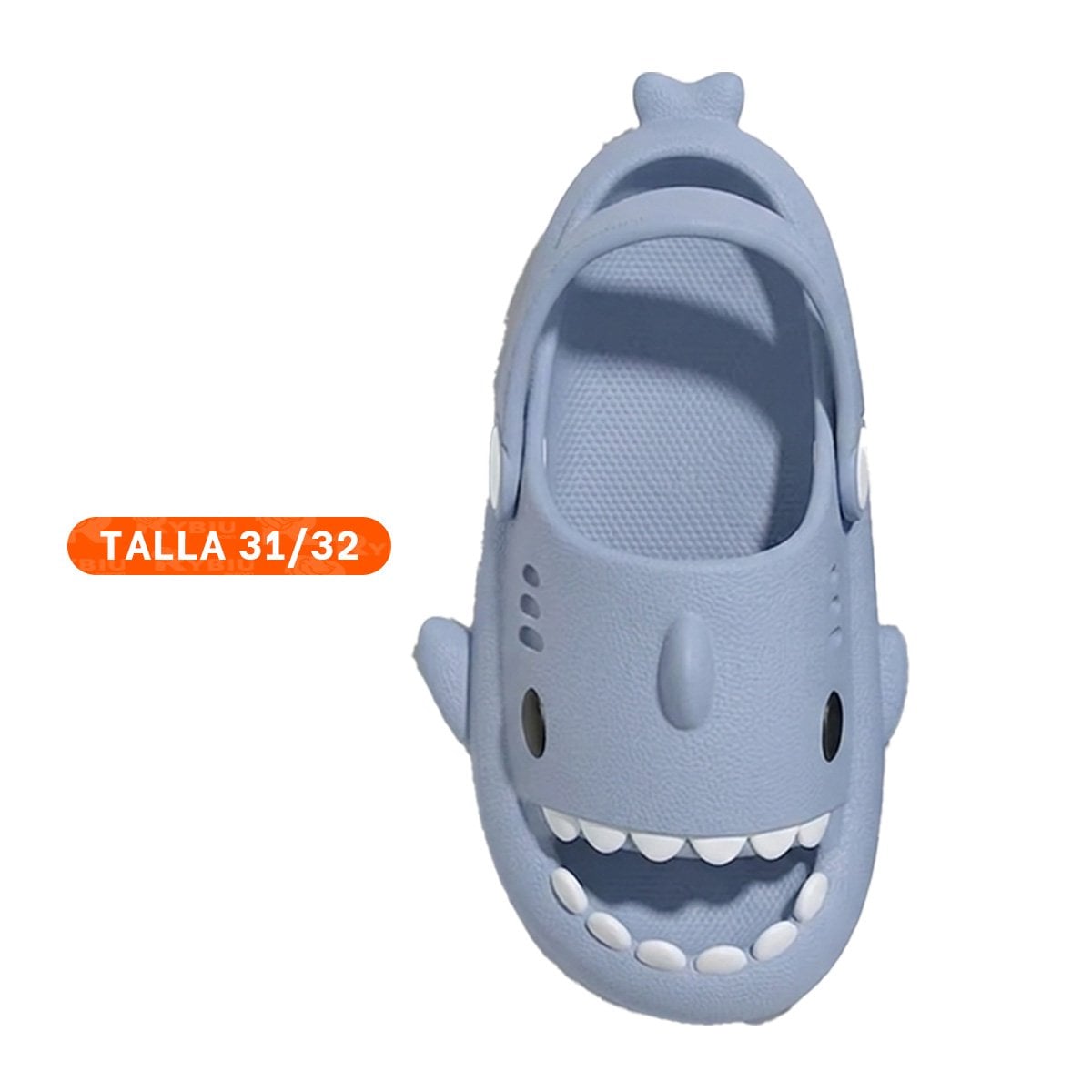 PACK4 CALZADO PARA NIÑOS DE TIBURON CON CORREA TALLA 31 O 32 COLOR CELESTE Y+REGALO STICKER - 4