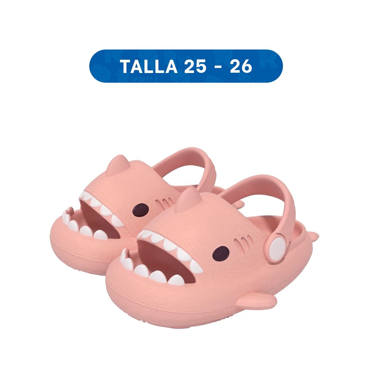 CHALA CON CORREA TIBURON ROSADO TALLA 25 26 PARA NIÑAS DE PLAYA VERANO Y+LIGAS REGALO - 4