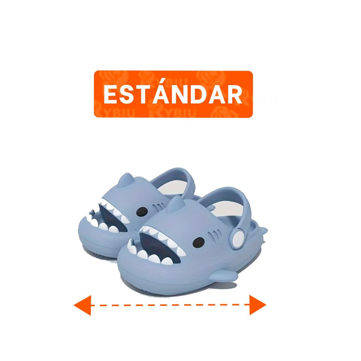 PACK2 OJOTA PARA INFANTES DE TIBURON COLOR CELESTE EN TALLA 29 HASTA EL 30 Y+PAPEL REGALO - 4