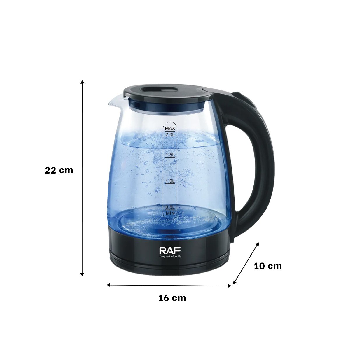 JARRA ELÉCTRICA 2L NEGRO CON APAGADO AUTOMÁTICO Y+LIGAS REGALO - 4