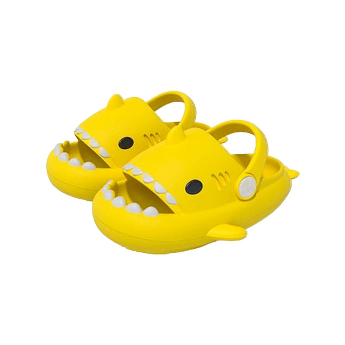 PACK2 OJOTA TIBURON AMARILLO CON CORREA EN TALLA 23 Y 24 DE NIÑOS PARA CASA Y+REGALO STICKER - 2