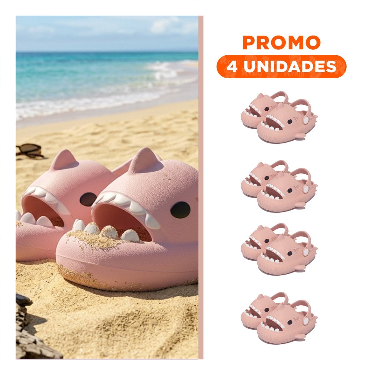 PACK4 PLAYERA ROSADO CON CORREA PARA NIÑAS DE TIBURON EN LA TALLA 31 32 Y+REGALO STICKER - 1