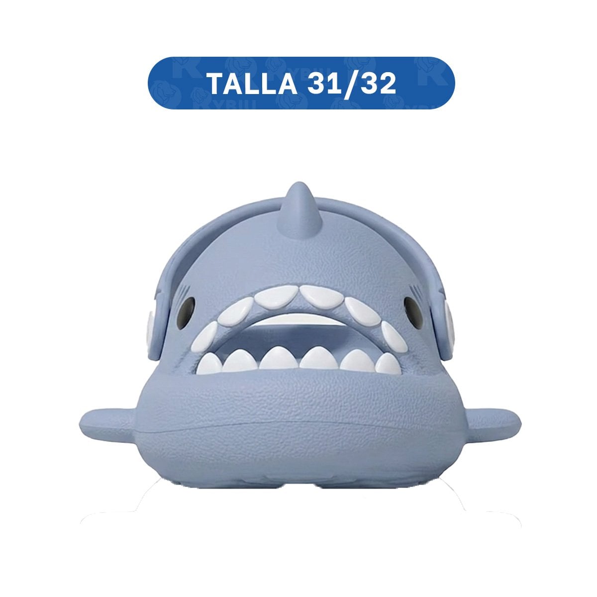 PACK4 PANTUFLA CELESTE DE TIBURON CON CORREA PARA NIÑOS EN TALLA 31 O 32 Y+PAPEL REGALO - 4