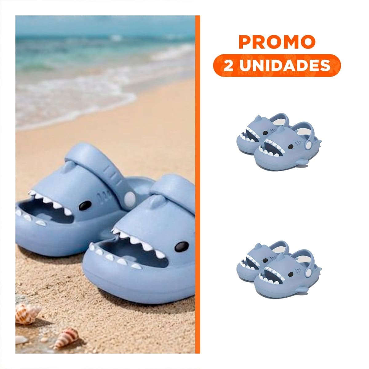 PACK2 ZAPATILLA ABIERTA PARA NIÑOS CON CORREA DE TIBURON TALLA 29 O EL 30 - 1