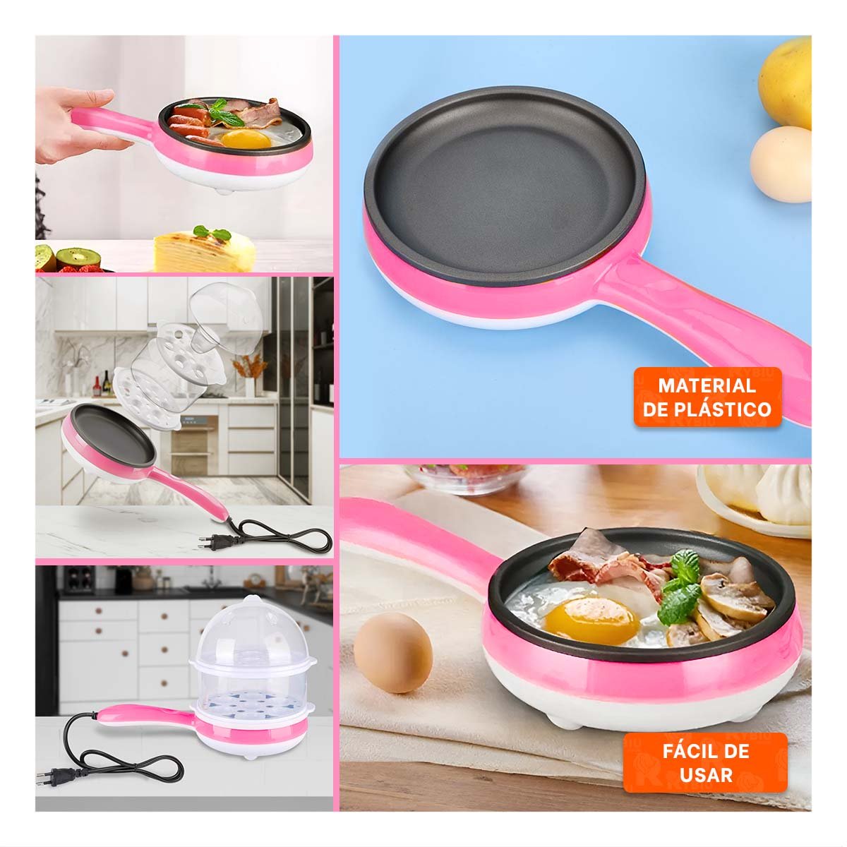 COCINAR ALIMENTOS CON PAVA 2 EN 1 ROSADA FREIDORA CON RAPIDEZ Y+POST IT - 1