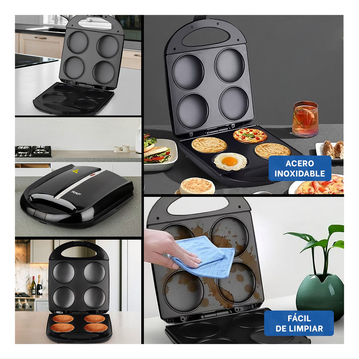 MÁQUINA COLOR NEGRO PARA MINI TORTAS CON FUNCIONAMIENTO SILENCIOSO Y EFICIENTE Y+LIGAS REGALO - 5
